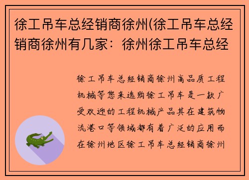 徐工吊车总经销商徐州(徐工吊车总经销商徐州有几家：徐州徐工吊车总经销商：高品质工程机械等您来选购)