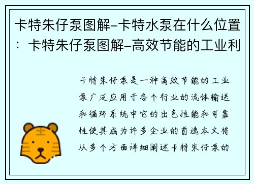 卡特朱仔泵图解-卡特水泵在什么位置：卡特朱仔泵图解-高效节能的工业利器